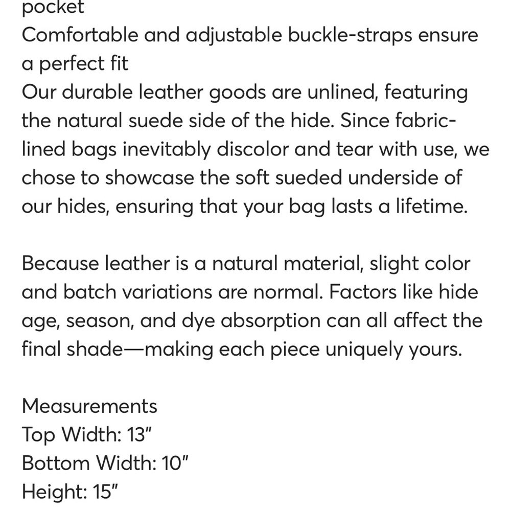 Portland Leather goods Black Leather laptop Backpack - Picture 5 of 5
